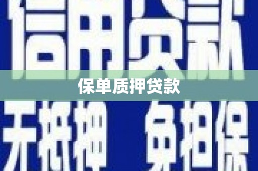 鹤山保单质押贷款