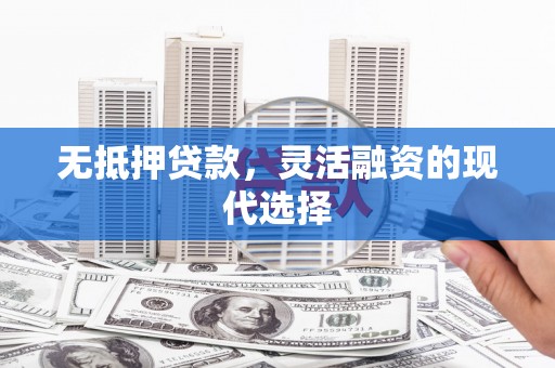 鹤山无抵押贷款，灵活融资的现代选择